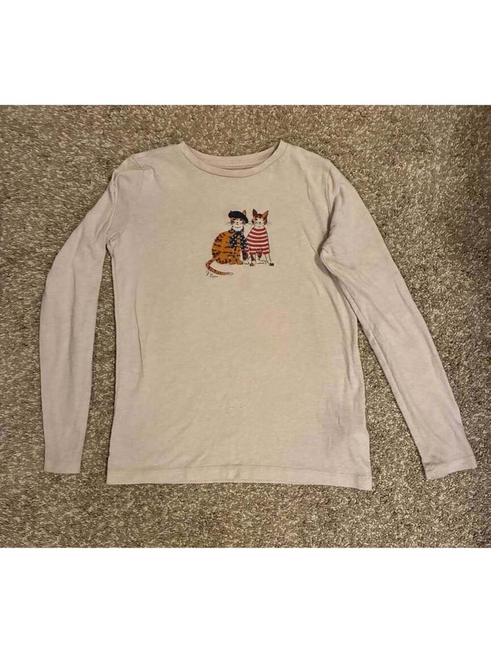 Crewcuts J.Crew French Cats Long Sleeve Tee